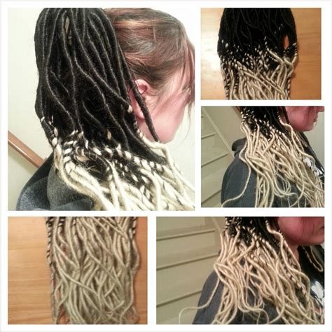 blonde fake dreads with black clothing